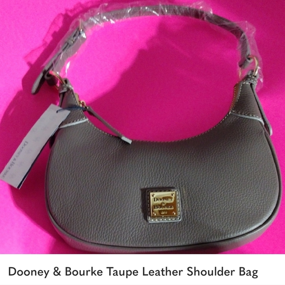 Dooney & Bourke Lucca Leather Hobo — Elephant Grey - Picture 2 of 2